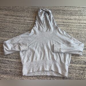 Aerie Gray Cropped Hoodie